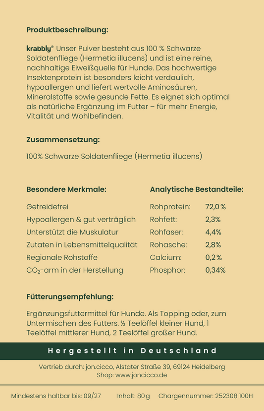 krabbly® Pulver - Insekt 80g
