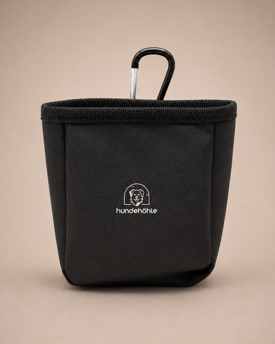 Futterbeutel Zorbi Schwarz mit Karabiner – Kollektion Hundehöhle