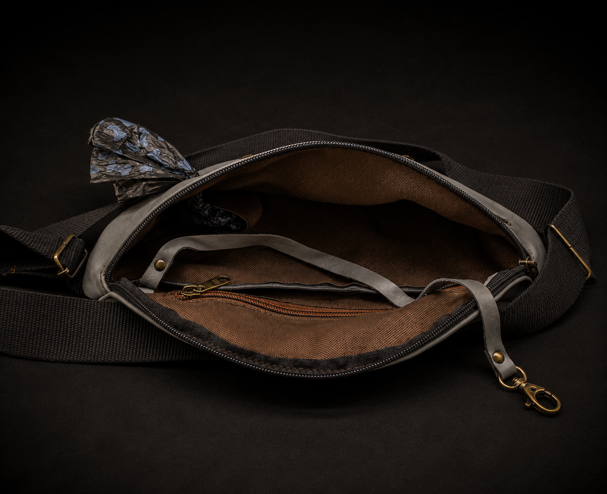 Bauchtasche Bix Schwarz – Echtleder