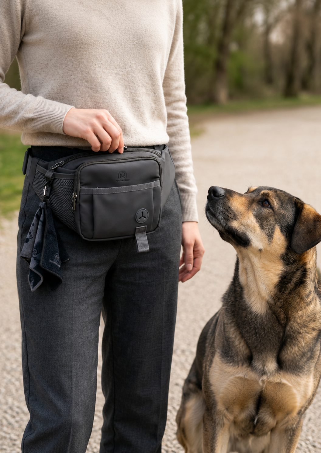 Gassitaschen und Futterbeutel für Spaziergänge mit Hund