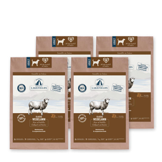 Trockenfutter Weidelamm mit Kartoffeln, Blattspinat & Kräutern / Adult Hunde