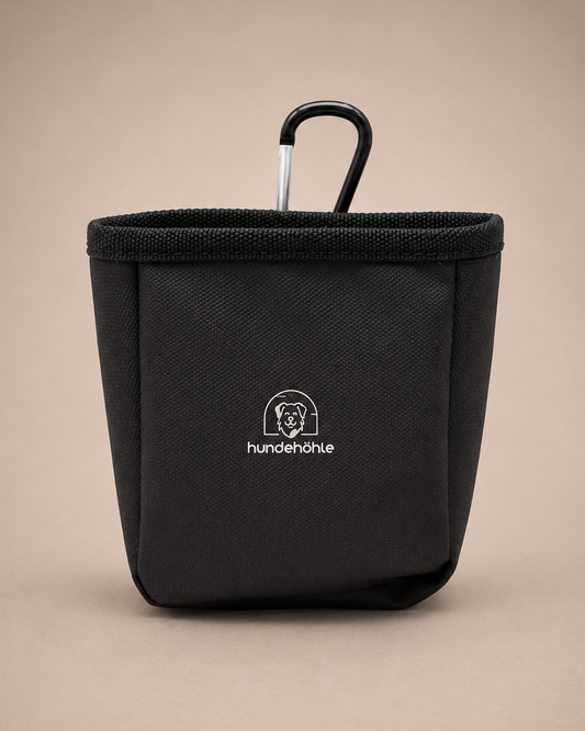 Futterbeutel Zorbi Schwarz mit Karabiner – Kollektion Hundehöhle