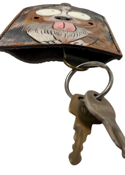 personalisierter Leder-Schlüsselanhänger