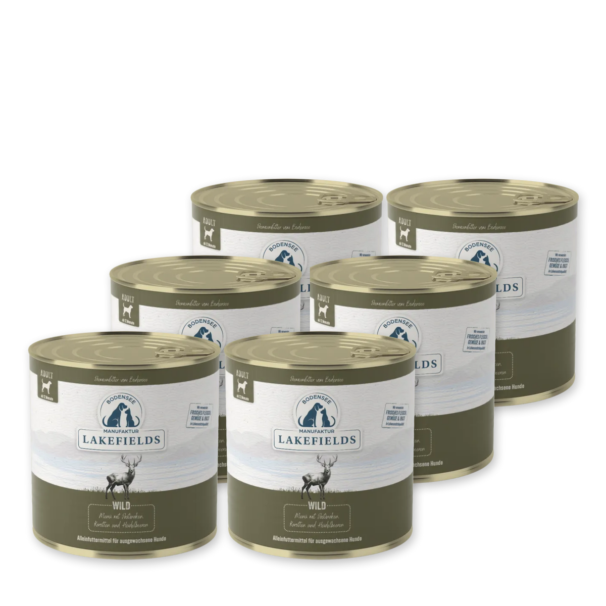 Nassfutter Menü ( Alleinfutter) Wild mit Pastinaken, Karotten & Heidelbeeren I Für ausgewachsene Hunde (Adult)