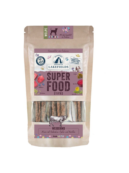 SUPERFOOD Premium STICKS WEIDERIND für Welpen