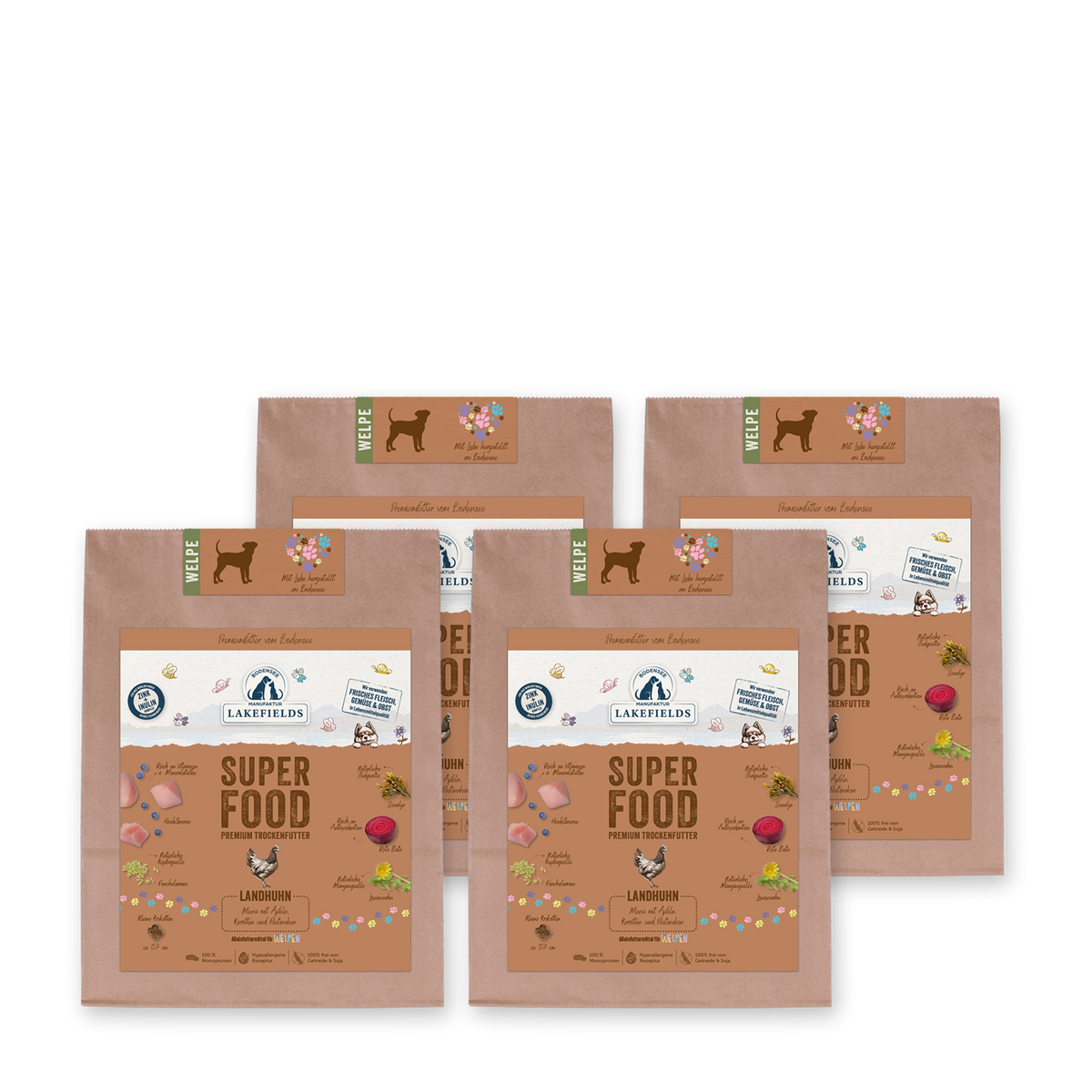 Superfood Premium LANDHUHN Komplettmenü für Welpen
