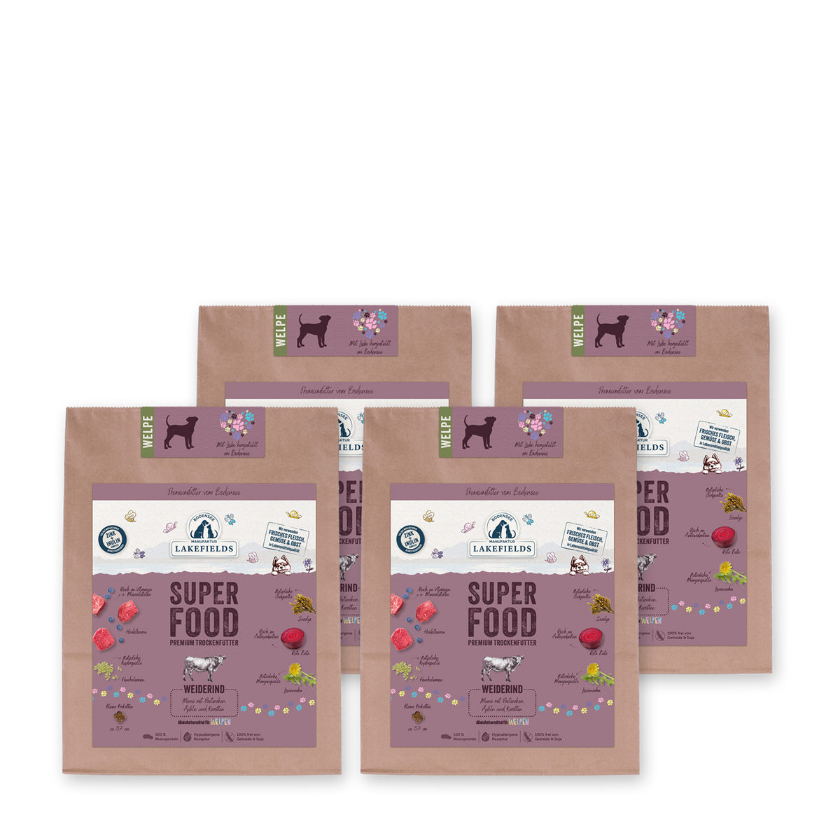 Superfood Premium WEIDERIND Komplettmenü für Welpen
