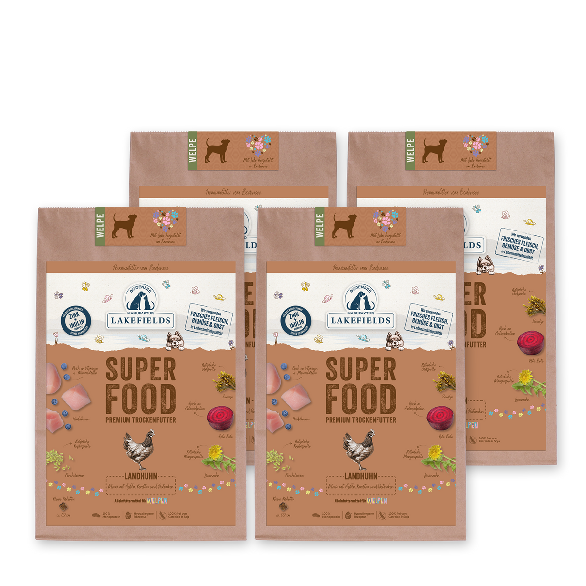 Superfood Premium LANDHUHN Komplettmenü für Welpen