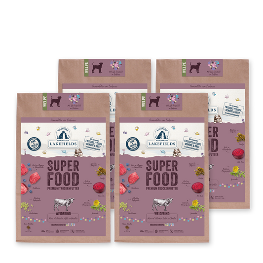 Superfood Premium WEIDERIND Komplettmenü für Welpen