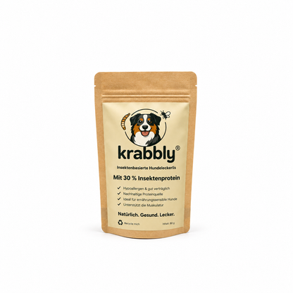 krabbly® Insekten-Hundeleckerlis – 30 % Insektenprotein
