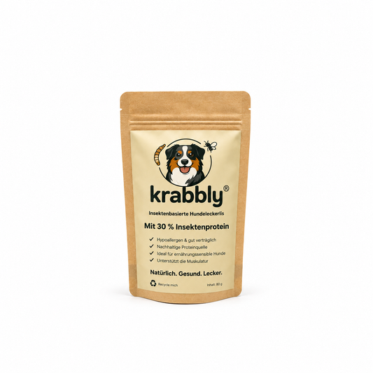 krabbly® Insekten-Hundeleckerlis – 30 % Insektenprotein